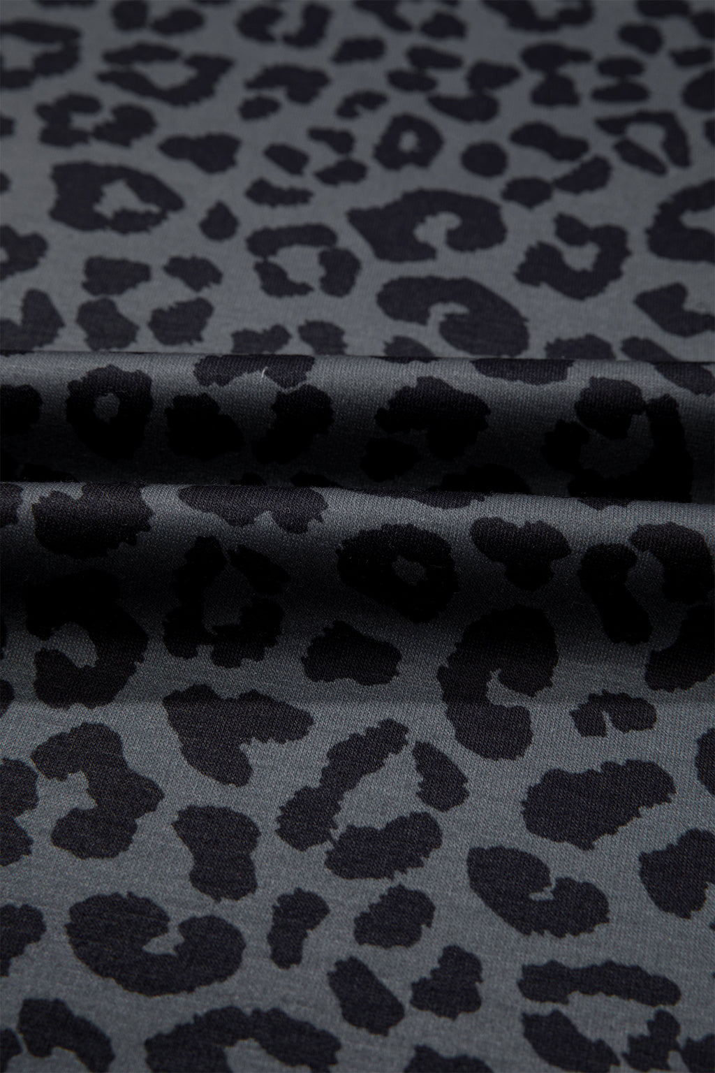 Apricot Leopard Print Varsity Striped Detail 3/4 Sleeve Top Shift Pant Set