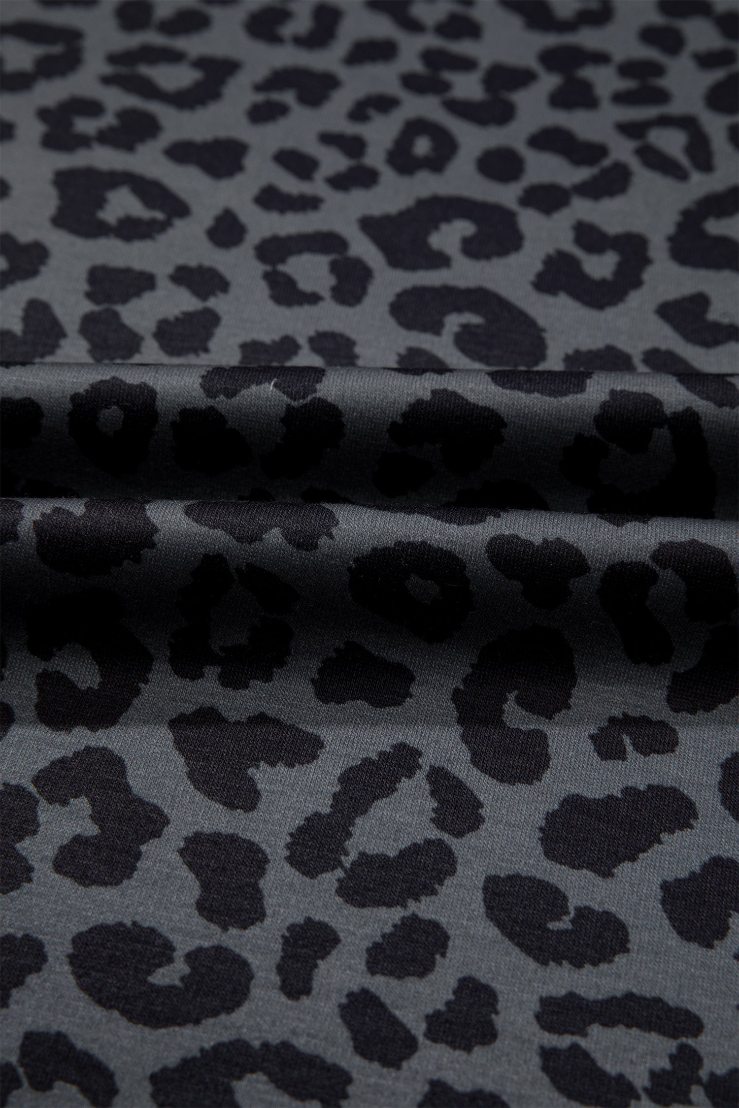 Apricot Leopard Print Varsity Striped Detail 3/4 Sleeve Top Shift Pant Set