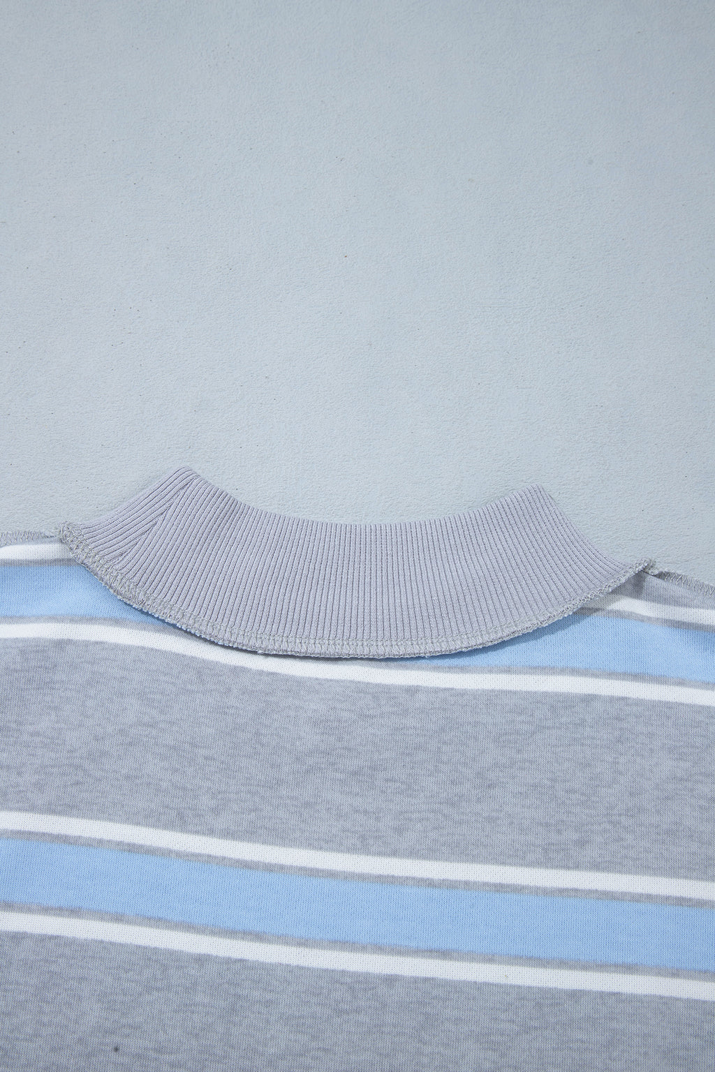 Pink Stripe Mock Neck Long Sleeve Pullover Top and Loose Pants Set