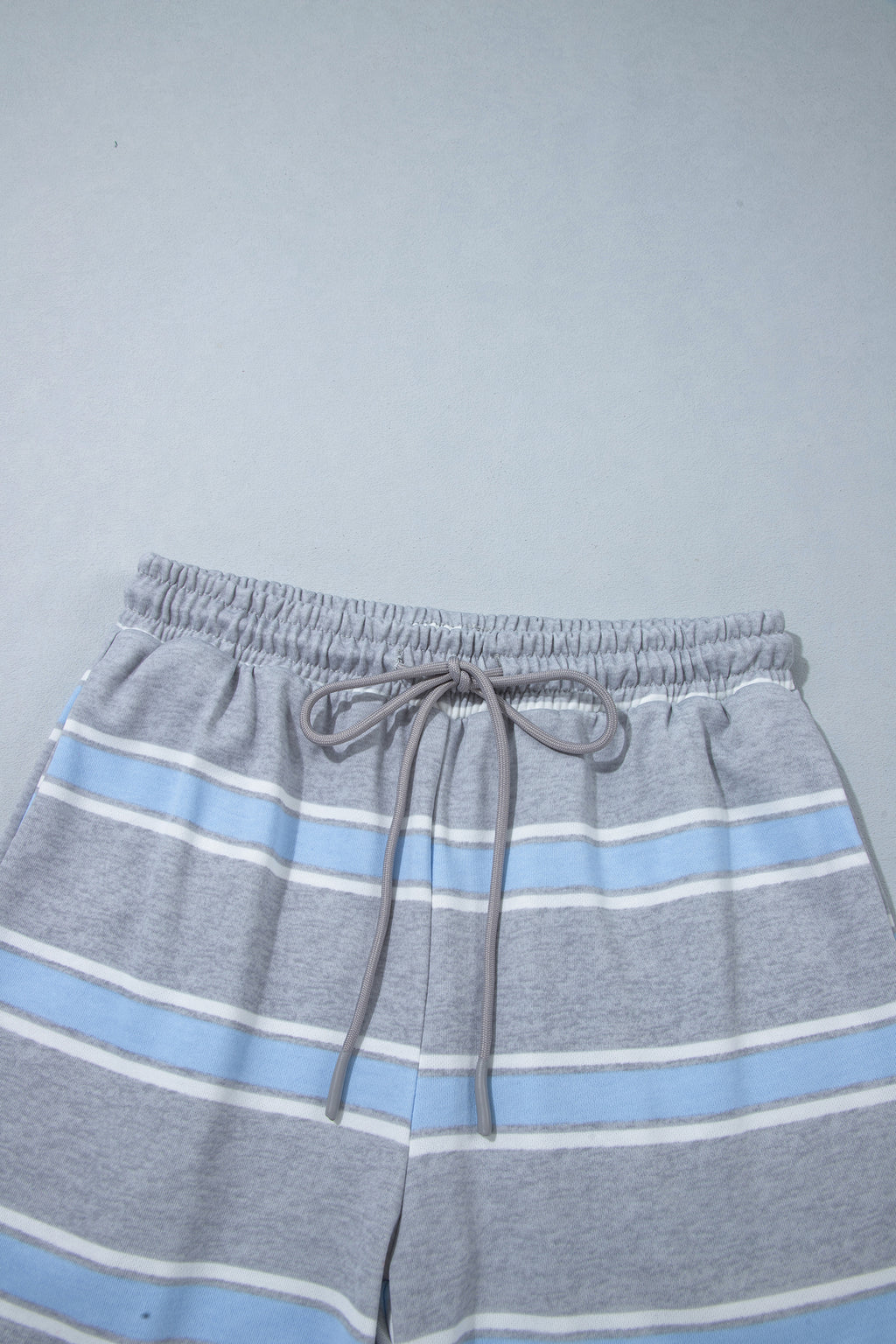Pink Stripe Mock Neck Long Sleeve Pullover Top and Loose Pants Set