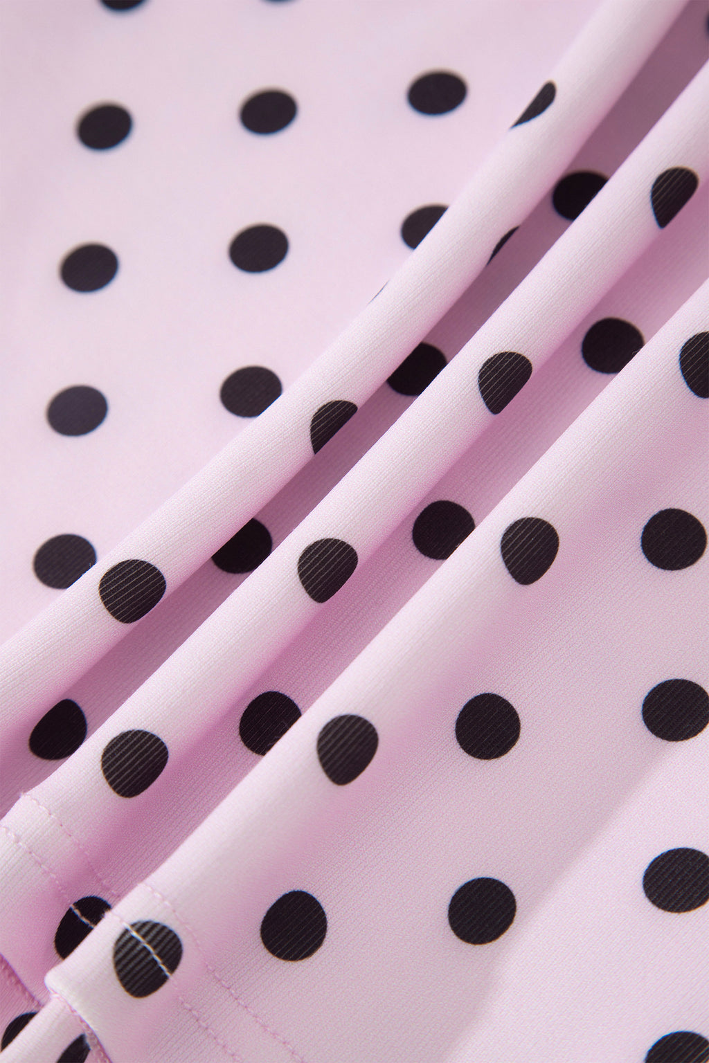 Pink Polka Dot Halter Tank Drawstring Elastic Waist Short Set