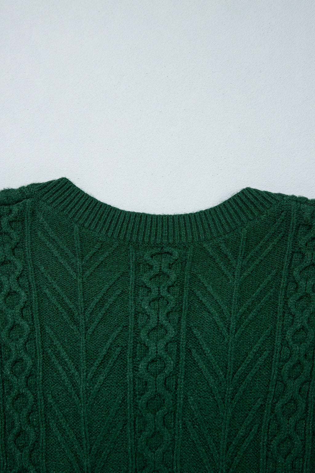 Blackish Green Ribbed Cable Knit Ribbon Knot Sweater Mini Dress