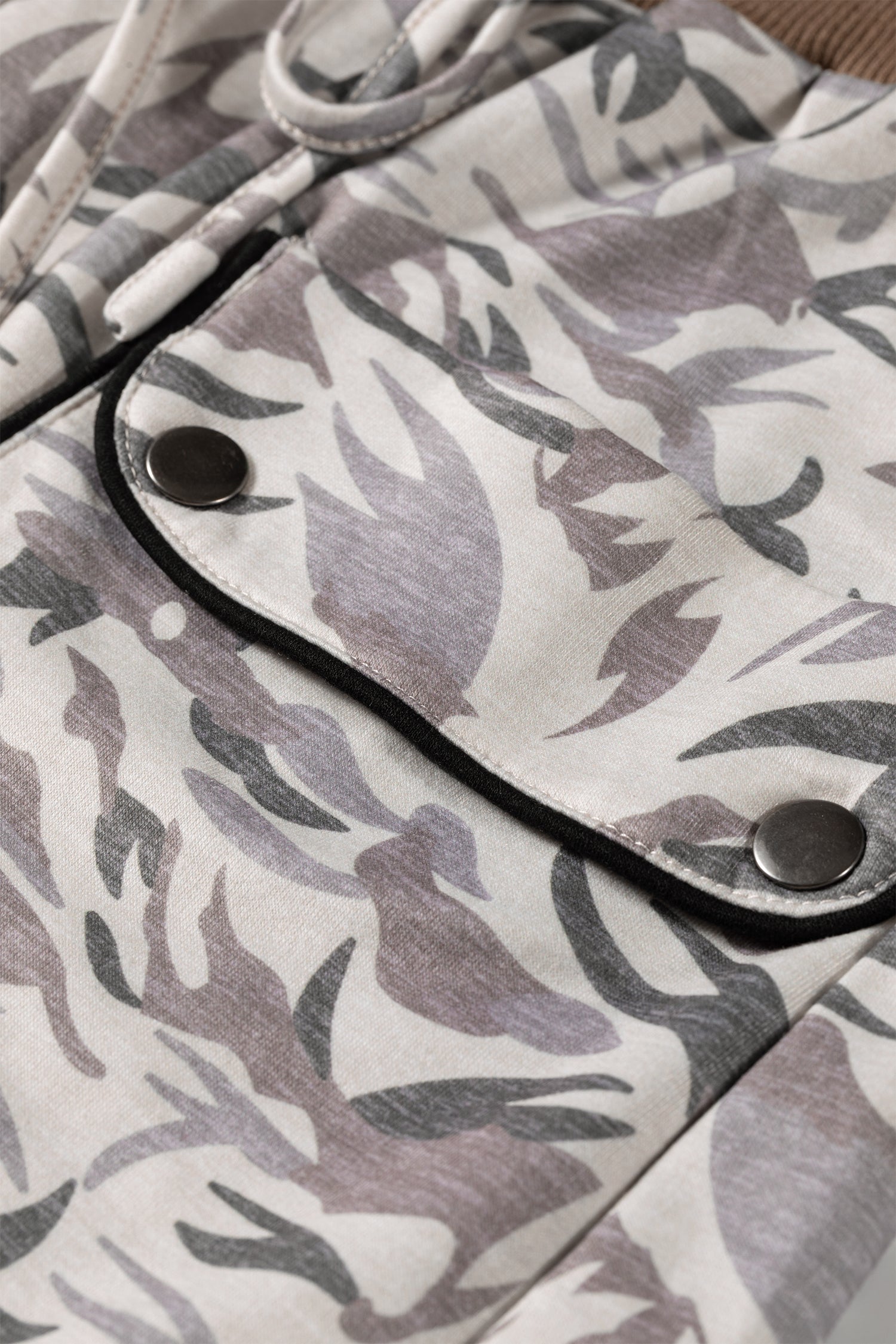 Multicolour Drawstring Contrast Waistband Camouflage Cargo Barrel Pants