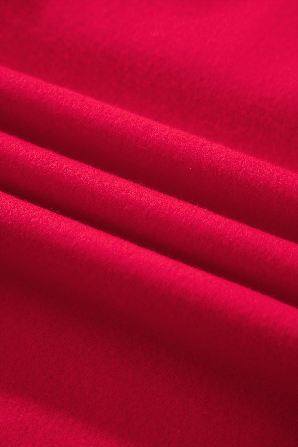 Fiery Red Colorblock Polka Dot Contrast Trim Oversized Sweatshirt