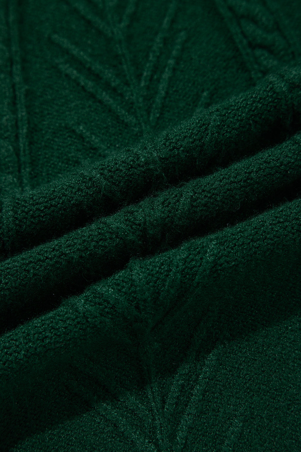 Blackish Green Ribbed Cable Knit Ribbon Knot Sweater Mini Dress
