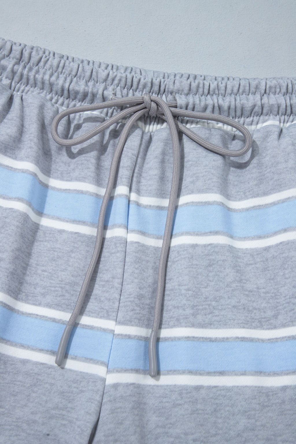 Pink Stripe Mock Neck Long Sleeve Pullover Top and Loose Pants Set