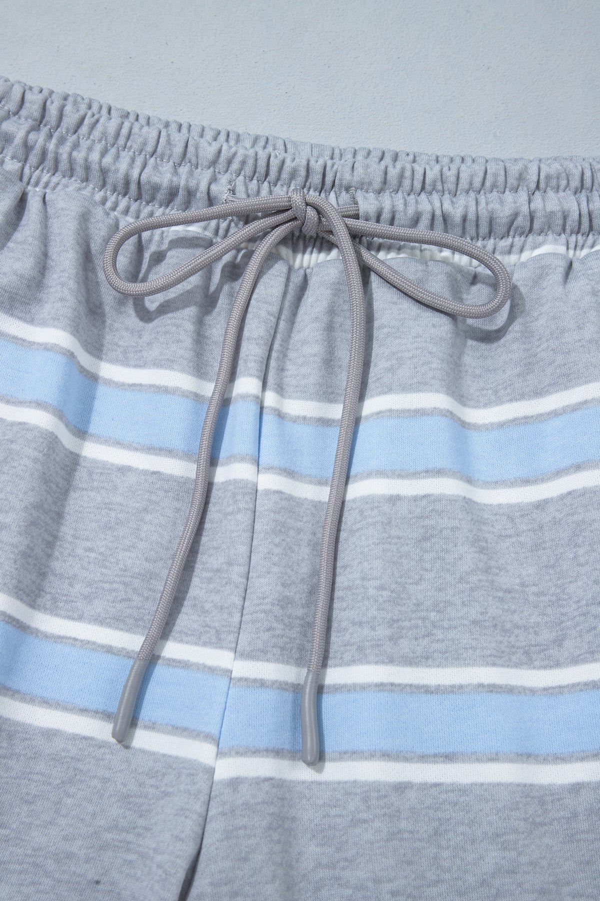 Pink Stripe Mock Neck Long Sleeve Pullover Top and Loose Pants Set
