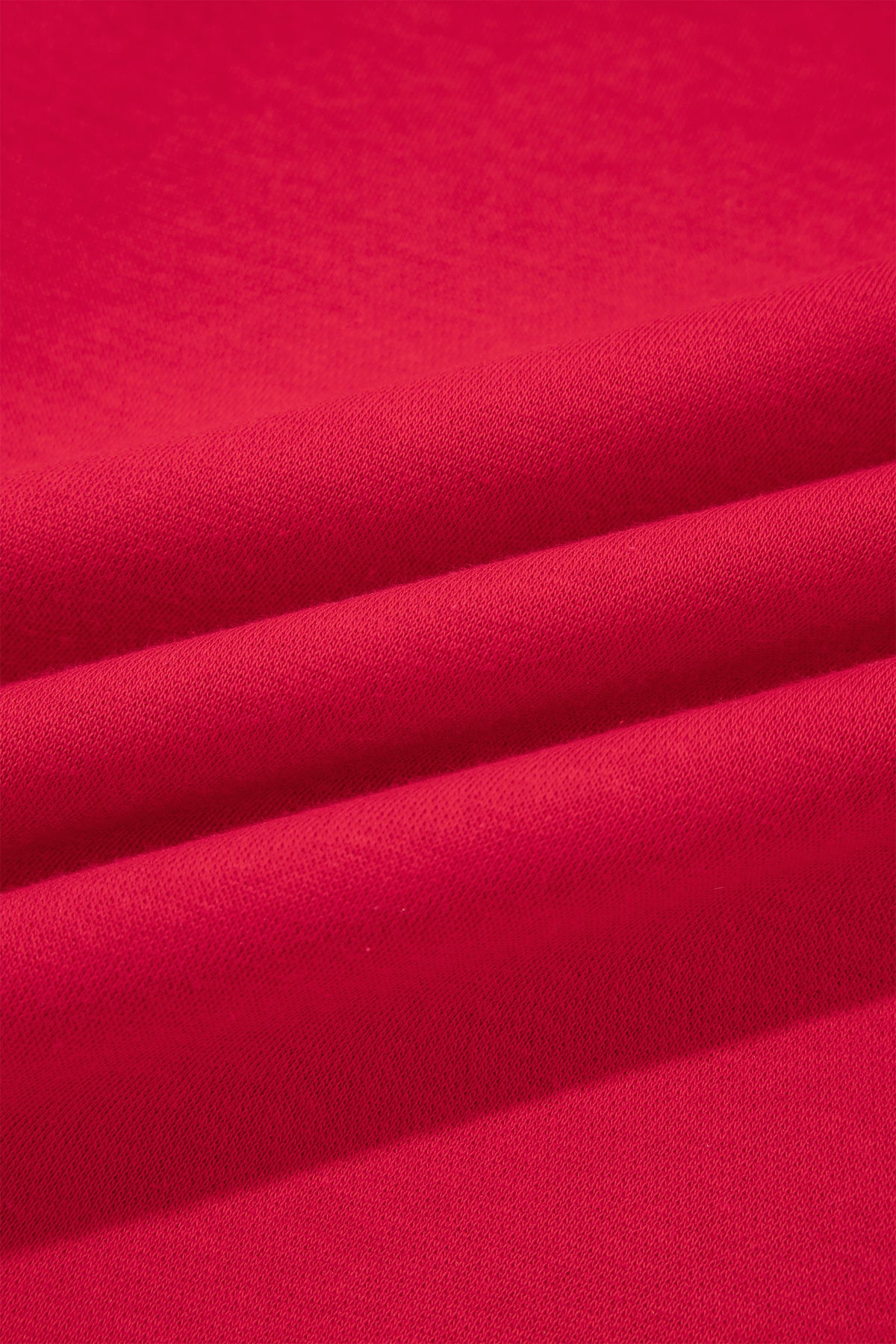 Fiery Red Colorblock Polka Dot Contrast Trim Oversized Sweatshirt