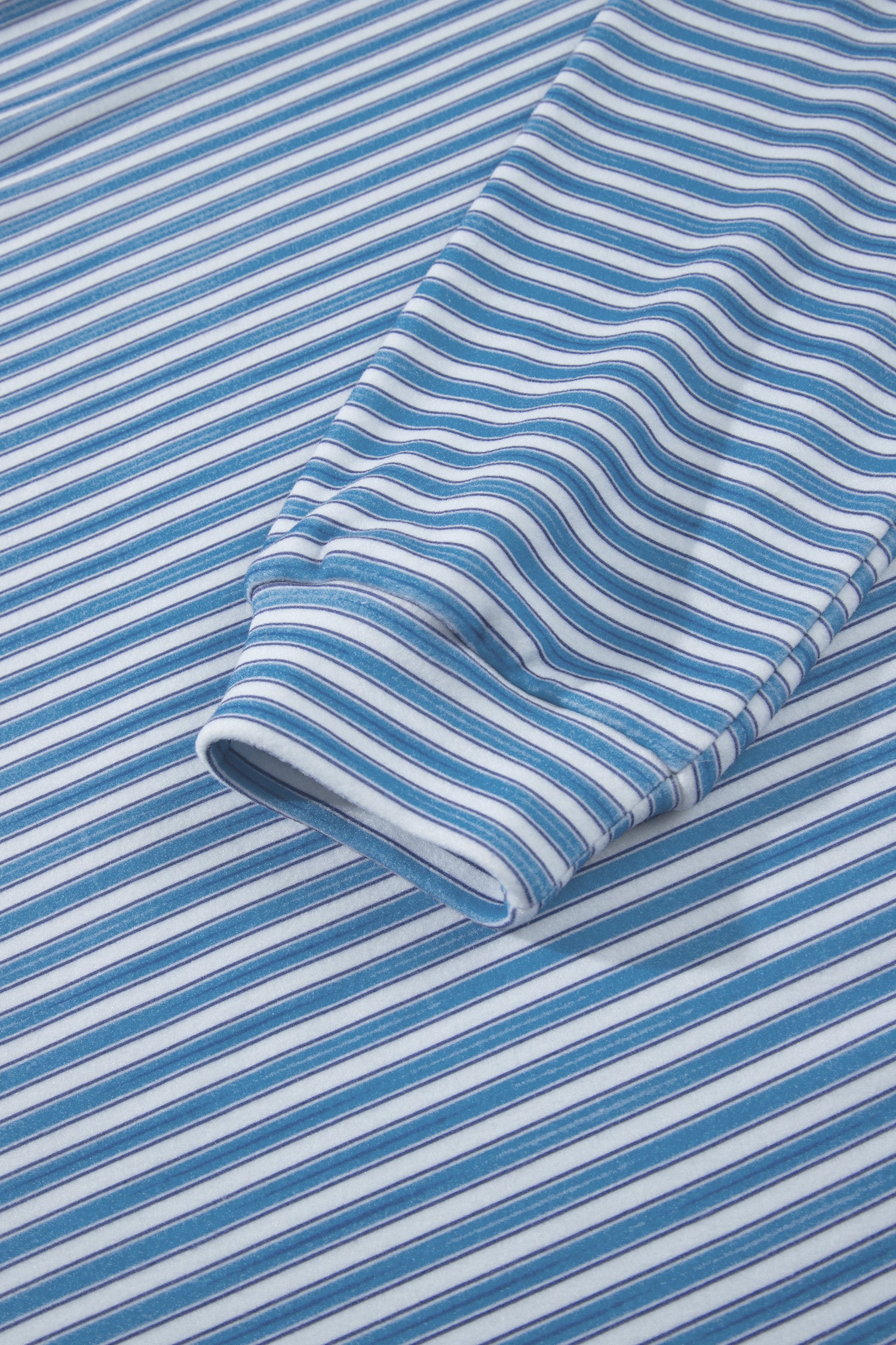Sky Blue Stripe Long Sleeve Oversized Top Pocketed Casual Shorts Two Piece Set