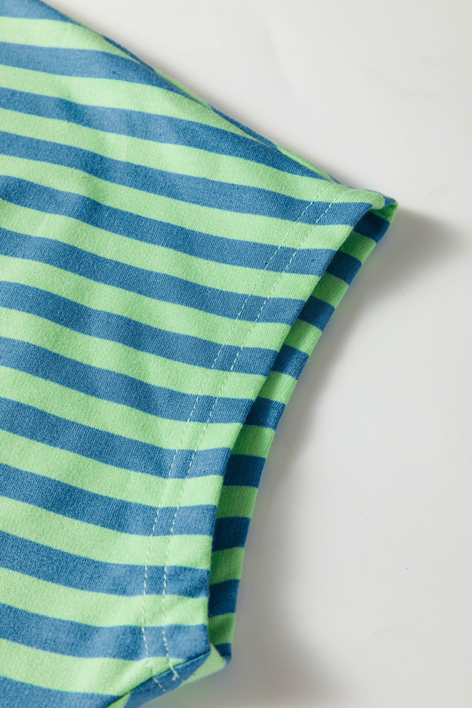 Pink Stripe Colorblock Trim V Neck Tee Drawstring Elastic Waist Short Set