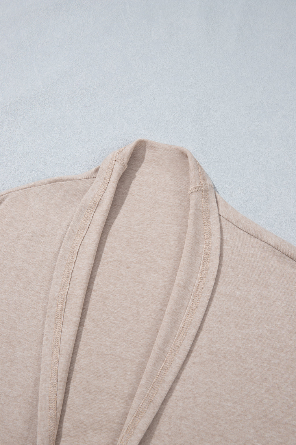 Parchment Solid Color Long Sleeve Casual Tunic Shift Cardigan